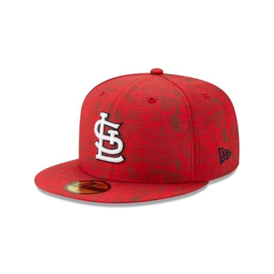St. Louis Cardinals Gorra | New Era MLB Sketched 59fifty Fitted Cap Mexico - Rojos
